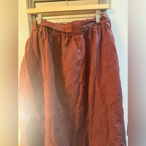 Amour Linen Bergen Mid-Length Linen Skirt - Picture 6 of 10
